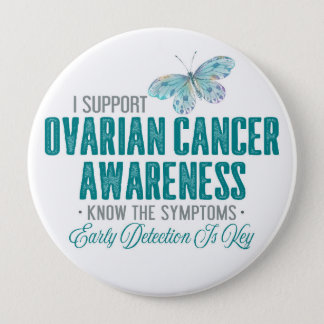 Ovarian Cancer Awareness | Teal Butterfly Button