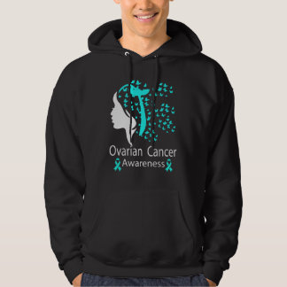 Ovarian Cancer Awareness Teal Ribbon Hoodie