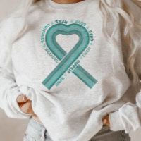 Ovarian Cancer Awareness Teal Ribbon Support