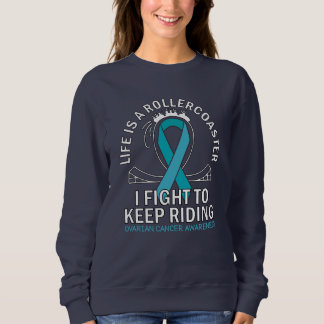 Ovarian cancer awareness teal ribbon sweatshirt