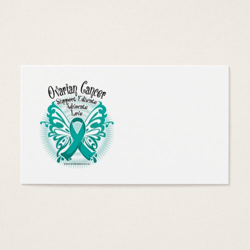 Ovarian Cancer Butterfly 3 Business Card Template