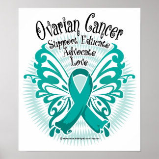 Ovarian Cancer Butterfly 3 Poster