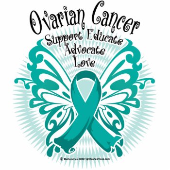 Ovarian Cancer Butterfly 3 Statuette by fightcancertees at Zazzle