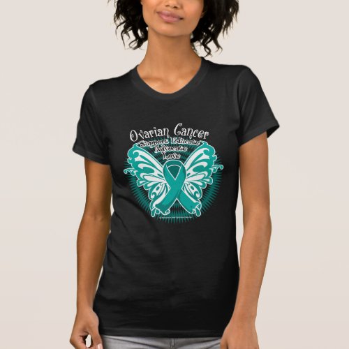Ovarian Cancer Butterfly 3 T_Shirt