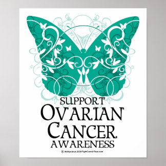 Ovarian Cancer Butterfly Poster