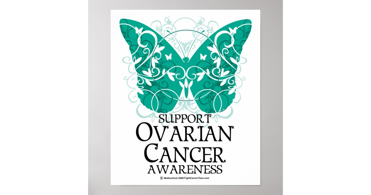 Ovarian Cancer Butterfly Poster Zazzle