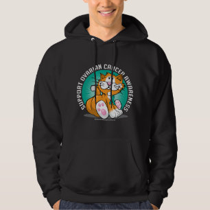 Ovarian Cancer Cat Hoodie