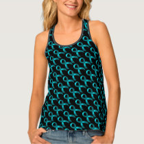 Ovarian Cancer | Cervical Cancer | Teal Ribbon Leg Tank Top