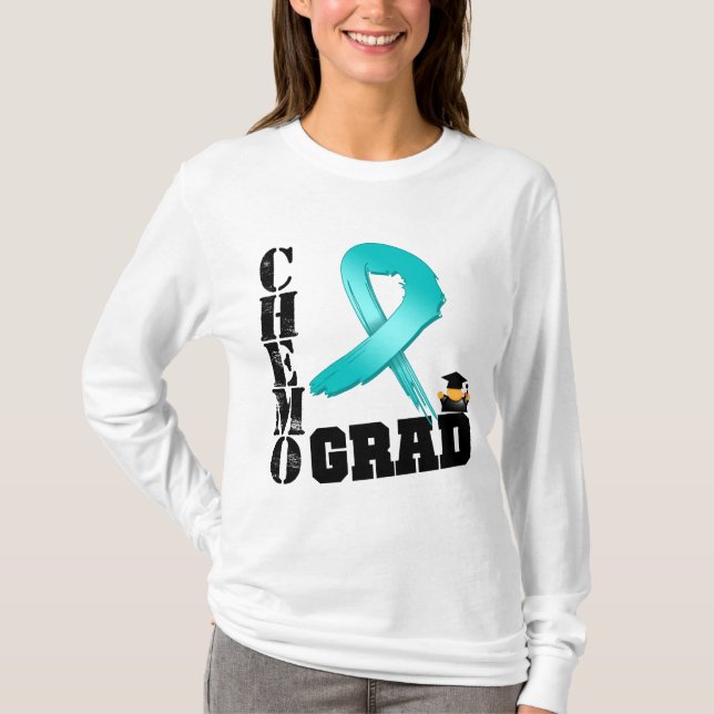 Ovarian Cancer Chemo Grad T-Shirt (Front)
