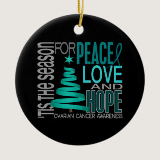 Ovarian Cancer Christmas 1 Ornaments