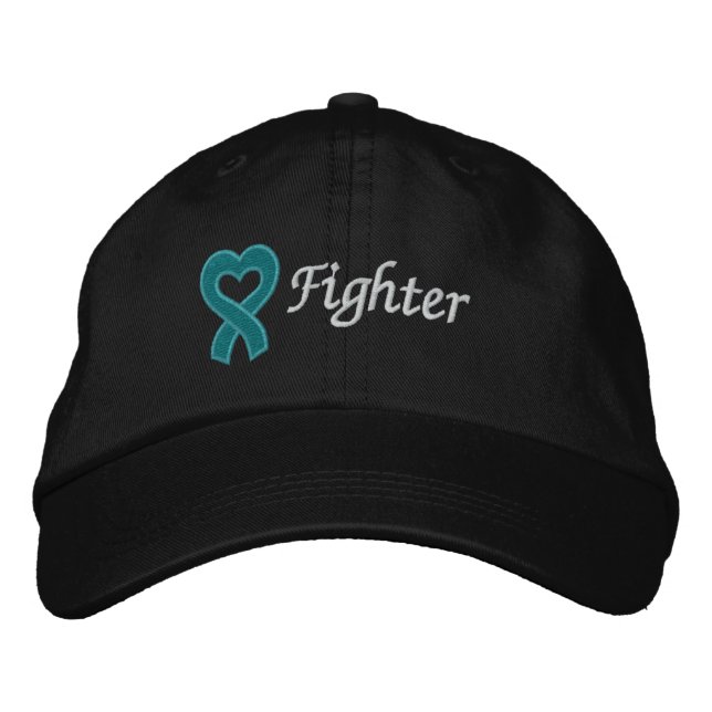 Ovarian Cancer Fighter Embroidered Baseball Hat (Front)