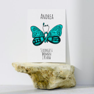 Ovarian Cancer Fighter Support Customisable Card