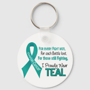 Ovarian Cancer For Every…..I Proudly Wear Teal 1 Keychain