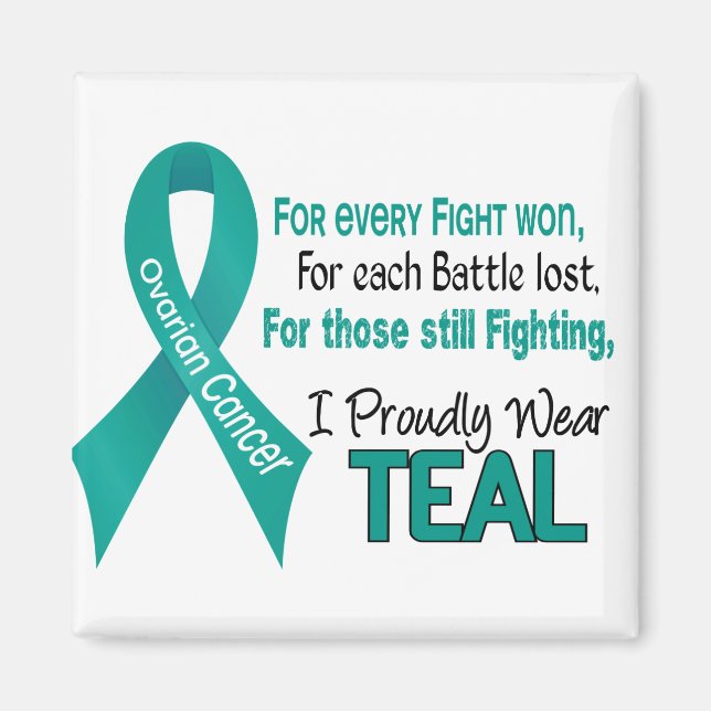 Ovarian Cancer For Every…..I Proudly Wear Teal 1 Magnet (Front)