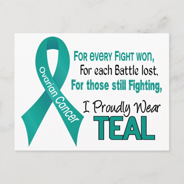 Ovarian Cancer For Every…..I Proudly Wear Teal 1 Postcard (Front)