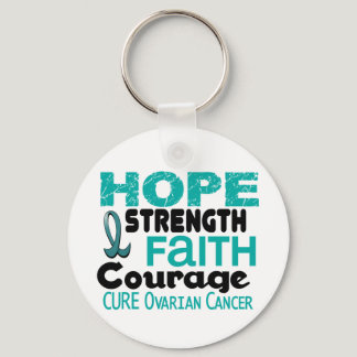 Ovarian Cancer HOPE 3 Keychain