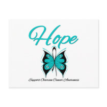 Ovarian Cancer Hope Butterfly Ribbon Postcard
