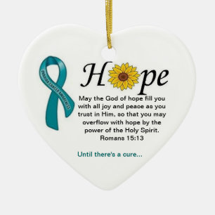 Ovarian Cancer Hope Christmas Ornament