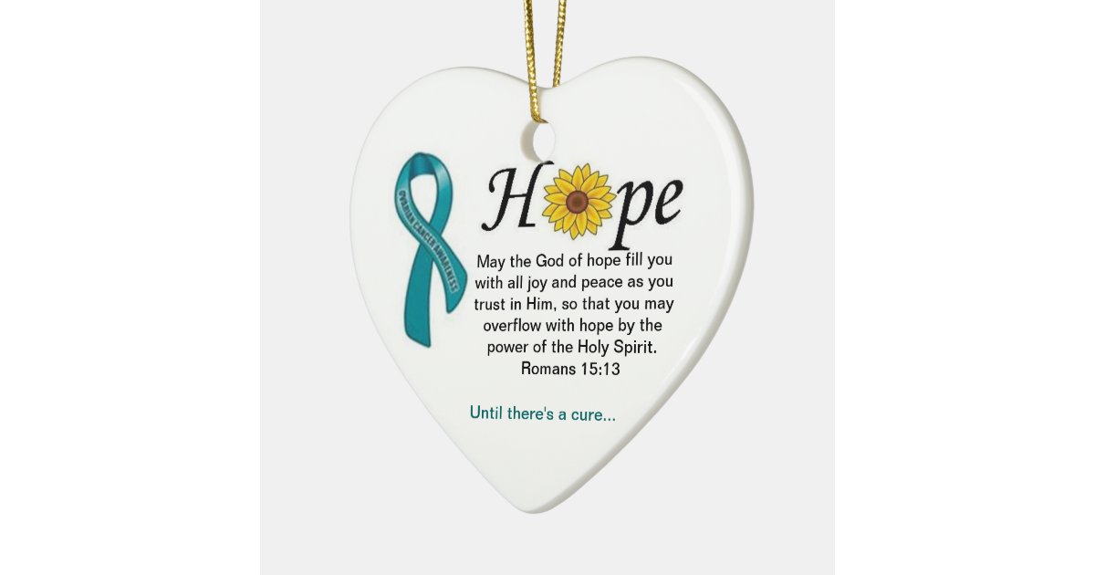 Ovarian Cancer Hope Christmas Ornament