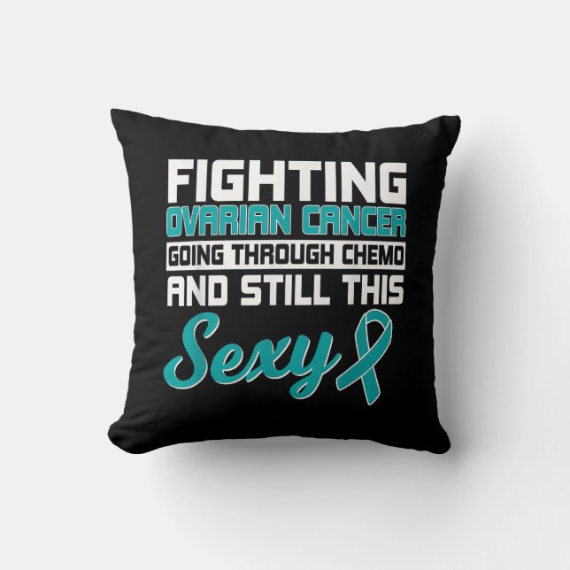 Ovarian Cancer Inspiring Women Mother's Day 59 Throw Pillow (Front)