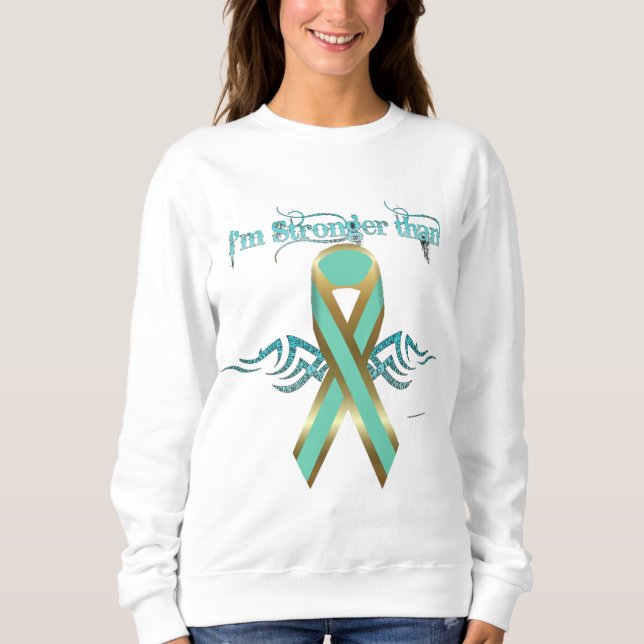 Ovarian Cancer Ladies Sweatshirt (Front)