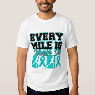 Ovarian Cancer Mens Every Mile is Worth It T-Shirt