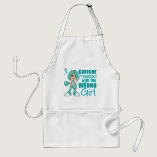 Ovarian Cancer Messed With Wrong Girl.png Adult Apron