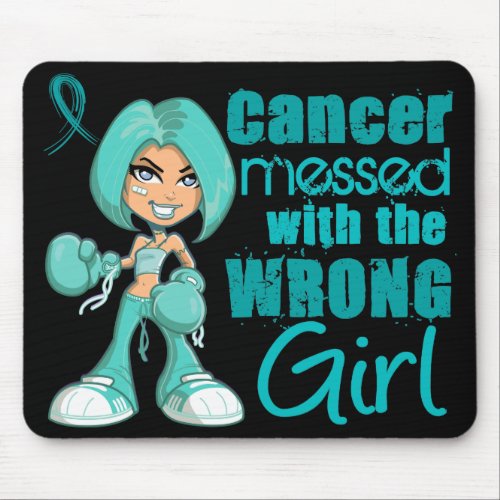 Ovarian Cancer Messed With Wrong Girlpng Mouse Pad