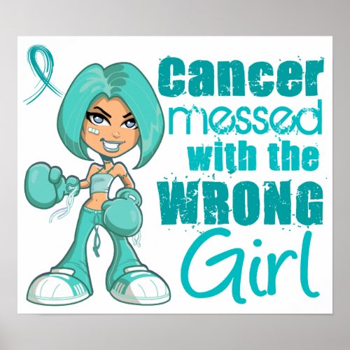 Ovarian Cancer Messed With Wrong Girlpng Poster