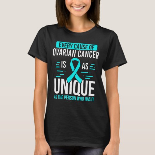 Ovarian Cancer Month Day Warrior Survivor Disease T_Shirt