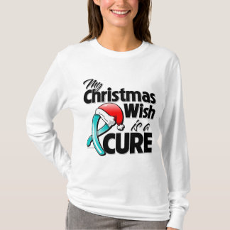 Ovarian Cancer My Christmas Wish is a Cure T-Shirt