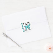 Ovarian Cancer Never Give Up Hope Butterfly 4.1 Classic Round Sticker (Envelope)
