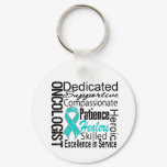 Ovarian Cancer Oncologist Collage Keychain