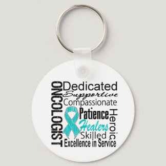 Ovarian Cancer Oncologist Collage Keychain