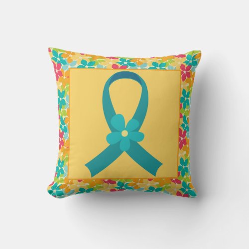 Ovarian Cancer or PCOS Ribbon Pillow Gift