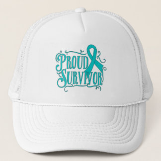 Ovarian Cancer Proud Survivor Trucker Hat