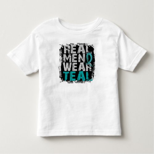 Ovarian Cancer Real Men Wear Teal Toddler T_shirt