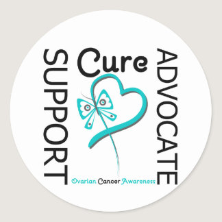 Ovarian Cancer Support Advocate Cure Classic Round Sticker