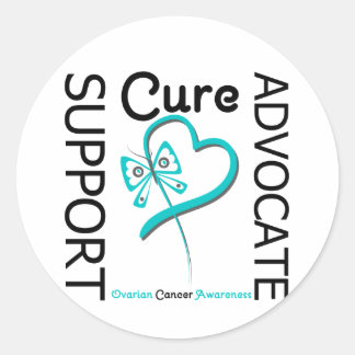 Ovarian Cancer Support Advocate Cure Classic Round Sticker