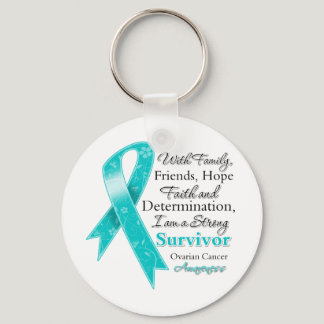 Ovarian Cancer Support Strong Survivor Keychain