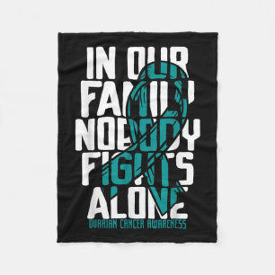 Ovarian Cancer Support Tee Family Ovarian Cancer Fleece Blanket