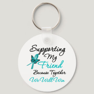 Ovarian Cancer Supporting My Friend Keychain