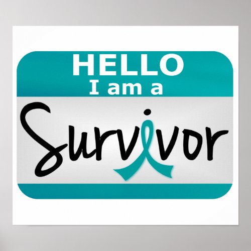 Ovarian Cancer Survivor 24png Poster