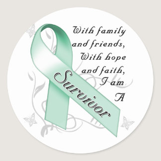 Ovarian Cancer Survivor Classic Round Sticker