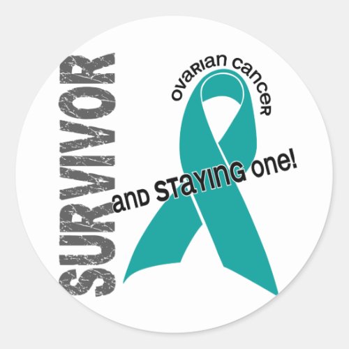Ovarian Cancer Survivor Classic Round Sticker