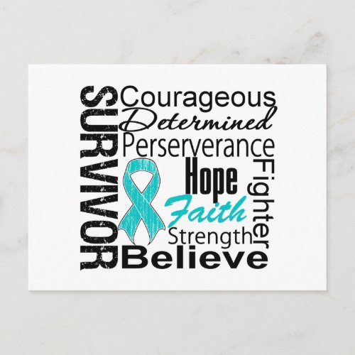 Ovarian Cancer Survivor Collage Postcard