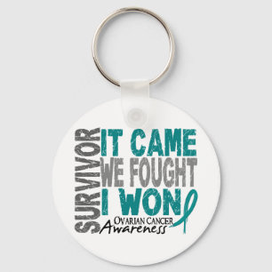 Ovarian Cancer Survivor It Came We Fought I Won Keychain