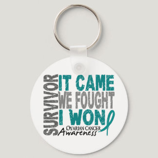 Ovarian Cancer Survivor It Came We Fought I Won Keychain