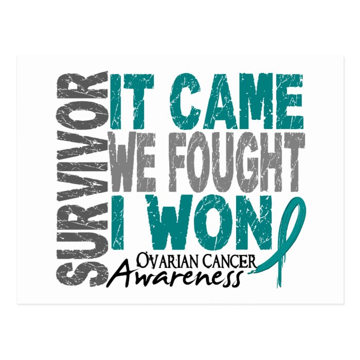 Ovarian Cancer Survivor It Came We Fought I Won Postcard