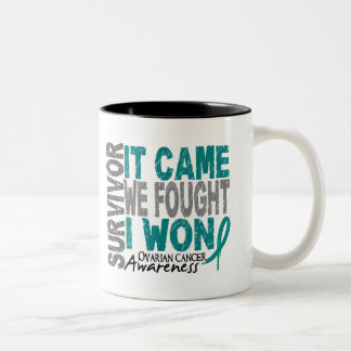 Ovarian Cancer Survivor It Came We Fought I Won Two-Tone Coffee Mug